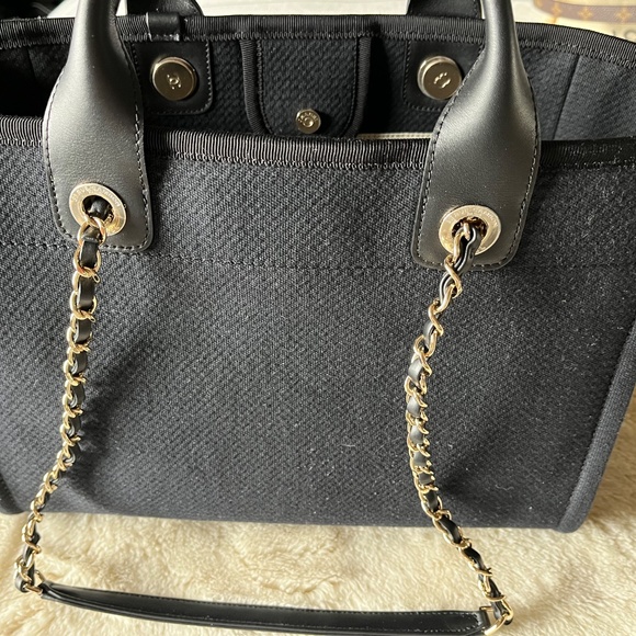 Chanel Mixed Fibers Small Deauville Tote Shopper - Picture 2 of 9
